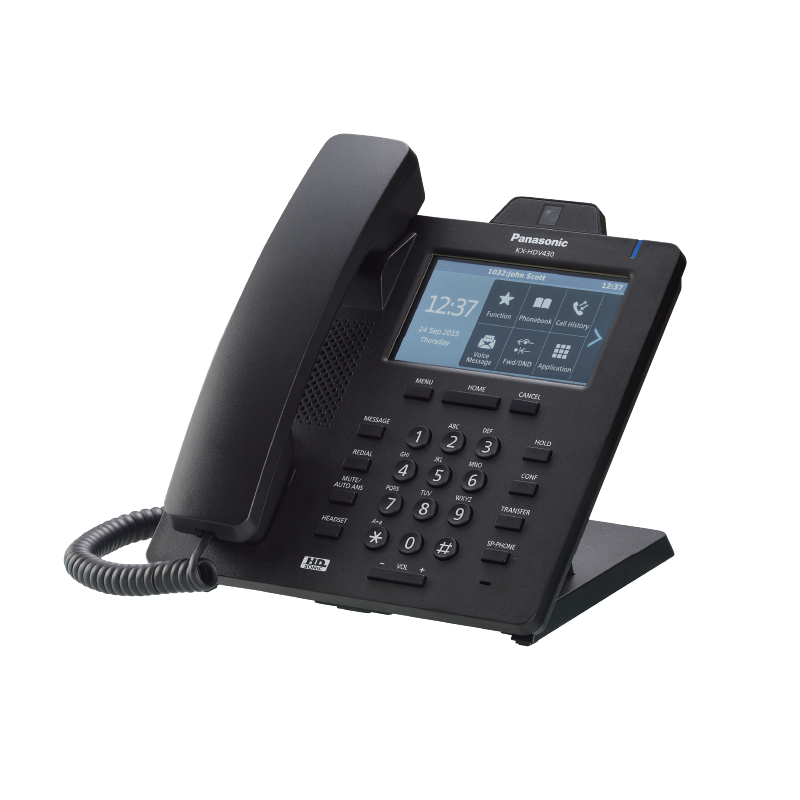 VoIP телефон Panasonic KX-HDV430 - черен | RepairPC