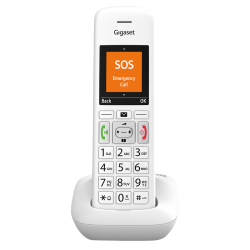 Безжичен DECT телефон Gigaset E390 - бял | RepairPC