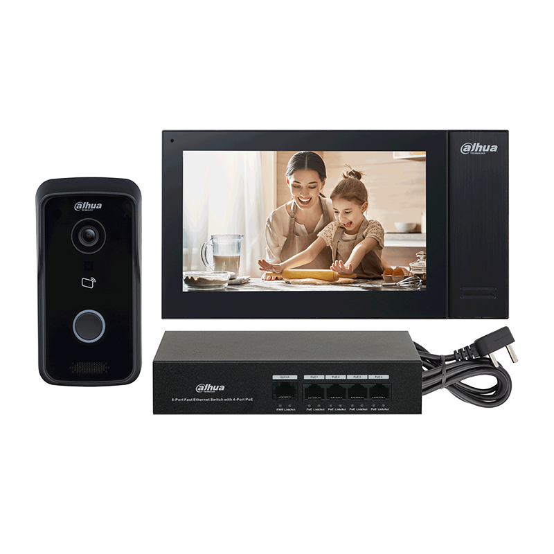 Single-family video door entry kit Dahua KTP02+VTO2111D-P-S2+VTH2421FB-P | RepairPC