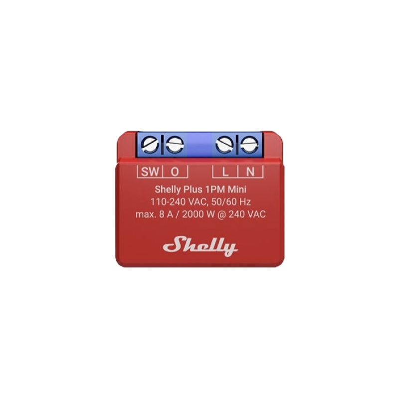 Единично Wi-Fi реле Shelly PLUS 1PM Mini 1 x On/Off 8A | RepairPC