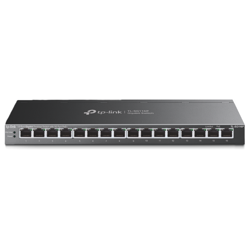 Суич TP-Link SG-116P 16 Port PoE+ | RepairPC