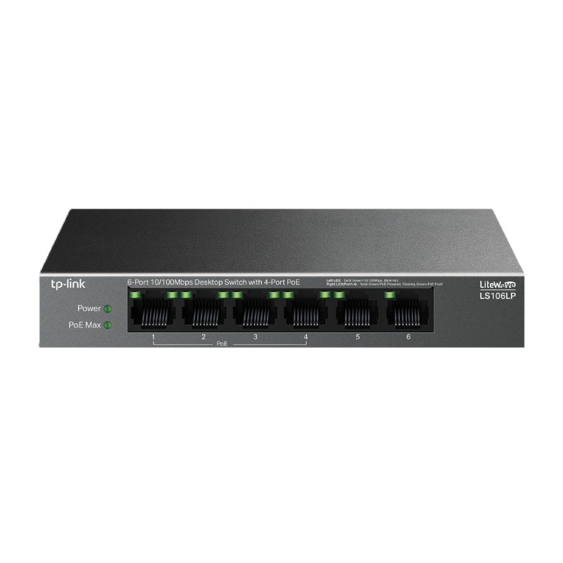 Суич TP-Link Omada LS106LP 6 Port 10/100 (4PoE+) | RepairPC